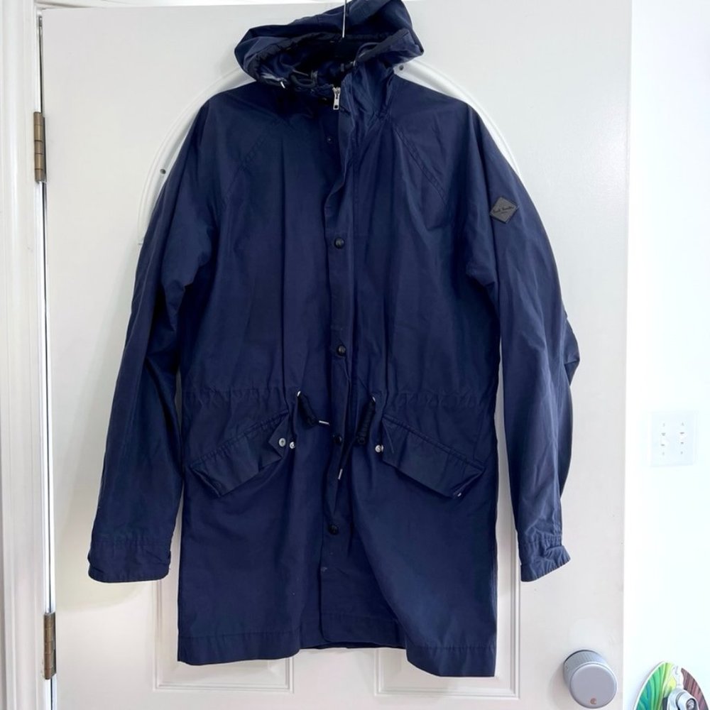 PS by Paul Smith Men's Navy Recycled Polyester Rain Parka - Size Small